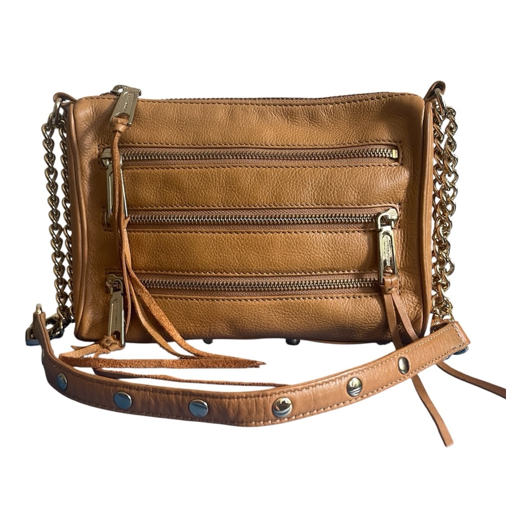 Rebecca Minkoff 5 Zip Leather Crossbody